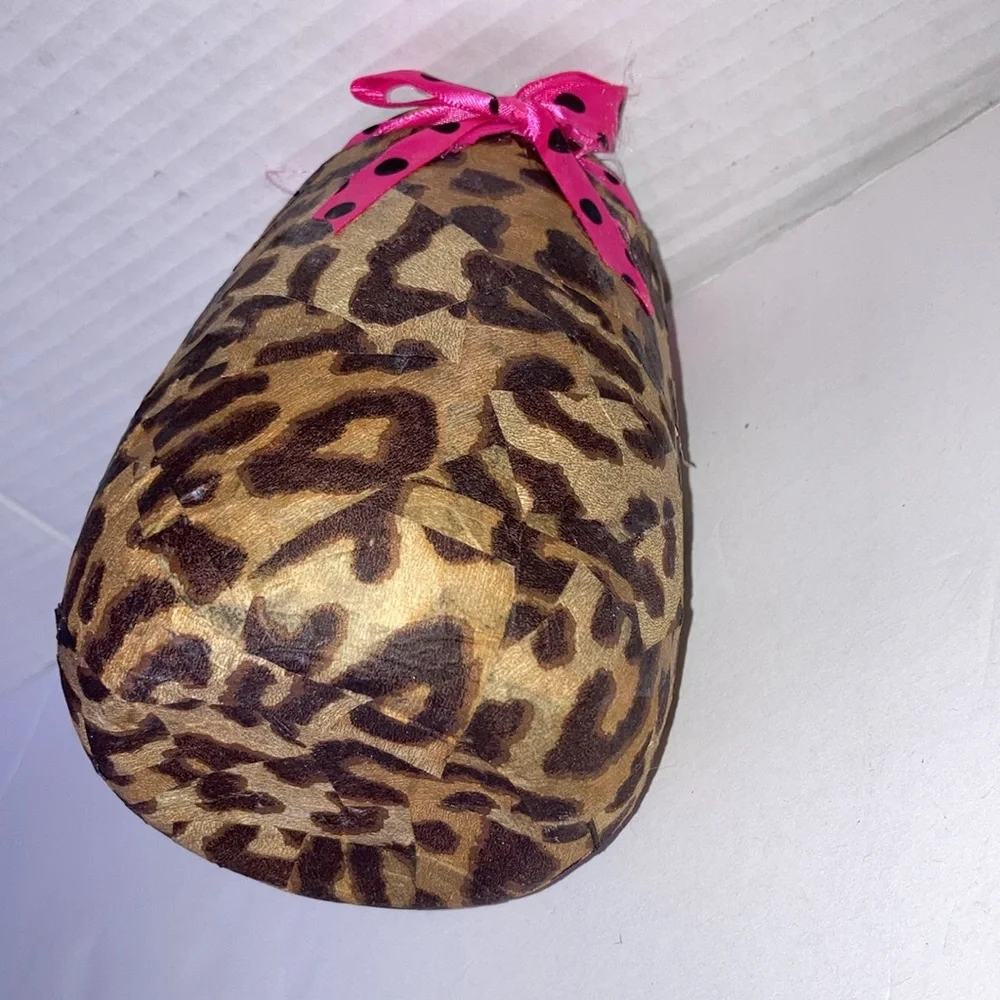 Makeup Brush Hair Brush Pen Pencil Display Cheetah Leopard Storage Jars SET of 2
